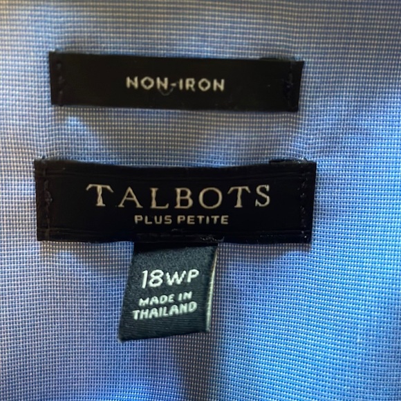 Talbots No Iron Chambray Shirt Size 18 WP - Picture 5 of 8